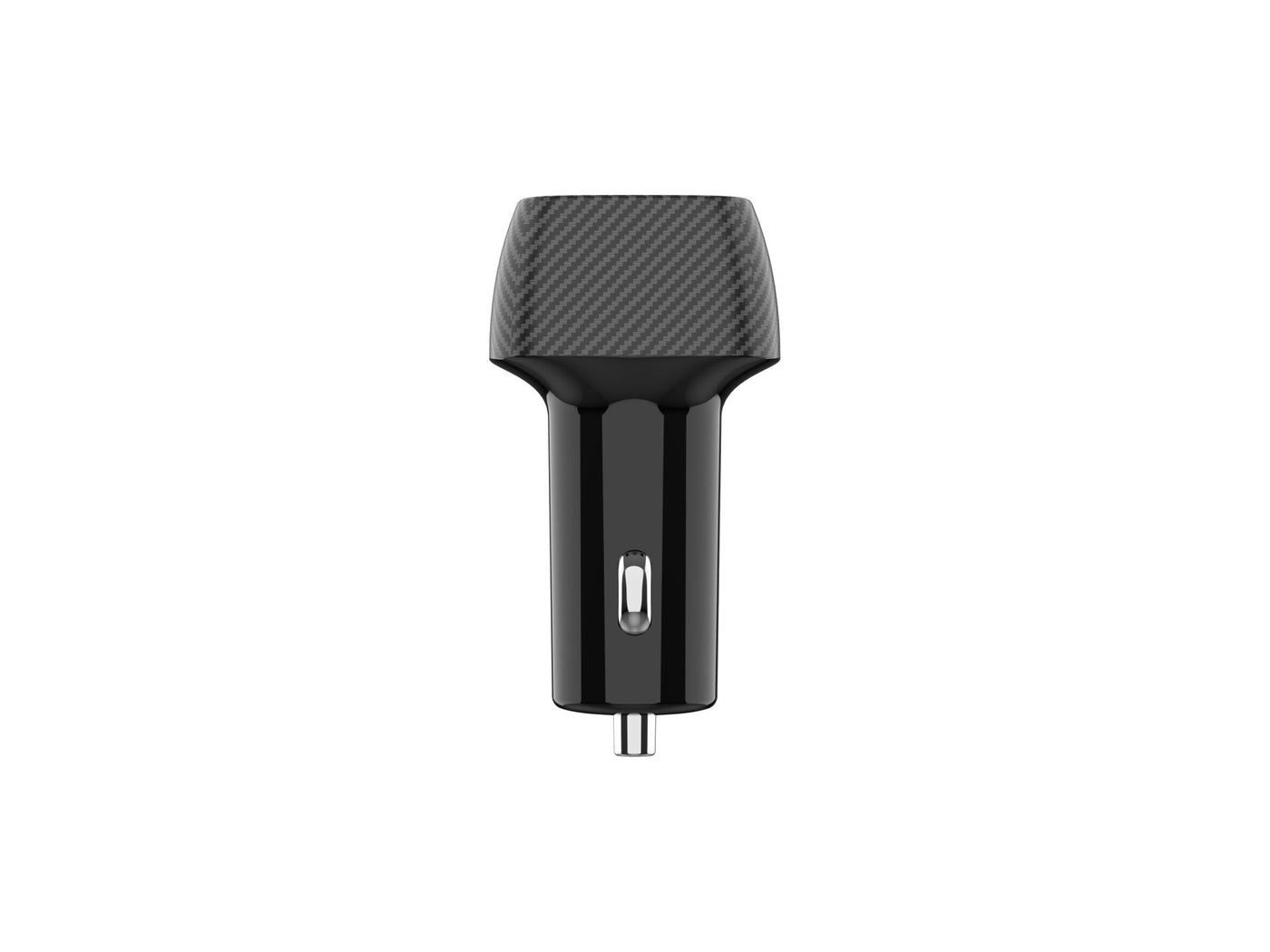 Fekete Techancy autós töltő USB-A és USB-C porttal