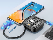 Techancy TV3758 fekete USB-C OTG kábelkészlet adapterekkel