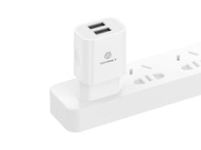 Fehér Techancy TA2772 USB fali töltő két porttal