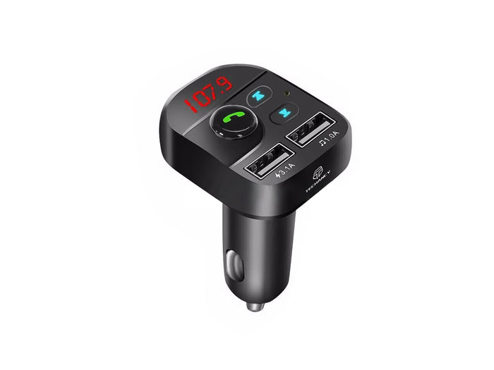 Fekete Techancy TE0863 autós Bluetooth FM-transzmitter