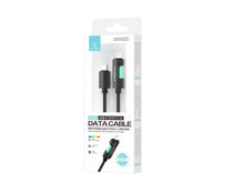 Fekete Techancy USB-C–Lightning kábel RGB világítással