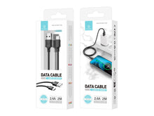 Fekete Techancy USB-A–USB-C adatkábel