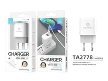 Techancy TA778 USB-A és USB-C hálózati töltő