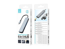 Techancy Hub USB-C 6 em 1 KT2909 com HDTV, PD, USB 3.0/2.0 e Leitor TF/SD, Compativel com PC e Telemovel, Cinzento-4