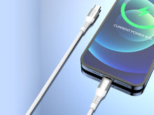 Fehér Techancy USB-C–Lightning fonott kábel