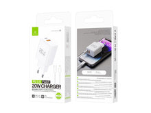 Fehér Techancy TA2826 USB-C és USB-A gyorstöltő Lightning kábellel