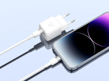Fehér Techancy USB-C–Lightning adat- és töltőkábel