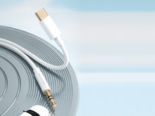 Fehér Techancy USB-C–3,5 mm AUX audiokábel