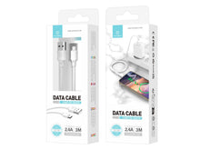 Fehér Techancy USB-A – Micro USB kábel