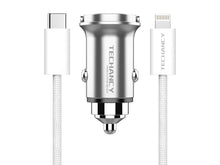 Techancy TC6426 mini autós töltő USB-A és USB-C porttal