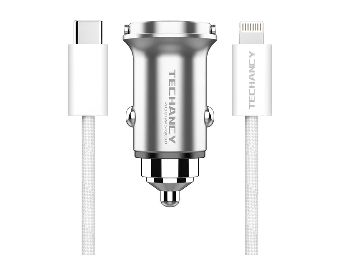 Techancy TC6426 mini autós töltő USB-A és USB-C porttal