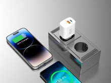 Fehér Techancy USB-A és USB-C hálózati töltő