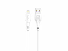 Fehér Techancy USB-A–Lightning töltő- és adatkábel