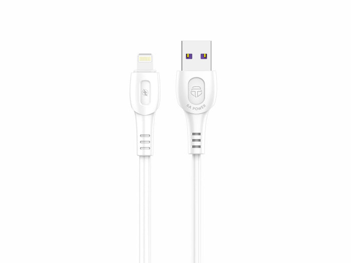 Fehér Techancy USB-A–Lightning töltő- és adatkábel