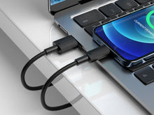 Fekete Techancy USB-A–Lightning kábel
