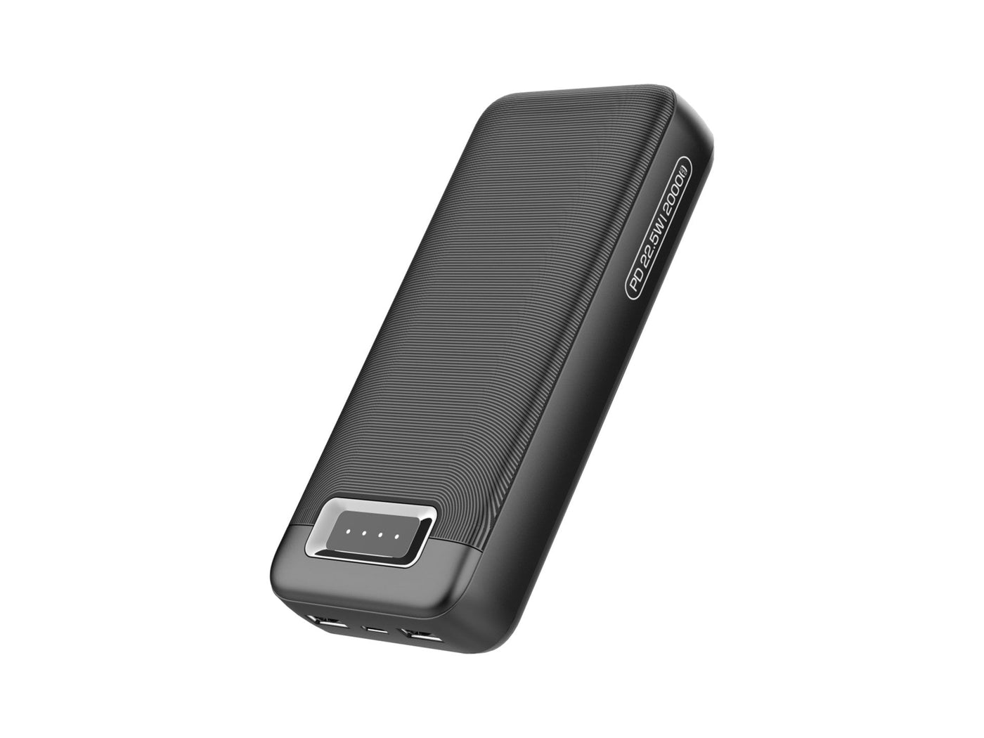 Techancy Power Bank 20000mAh TF2806 PD 22.5W com USB-C e 2 USB, Indicador LED, Compativel com Telemoveis e Tablets, Preto-0