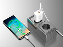 Fehér Techancy TA2820 USB-A és USB-C fali töltő