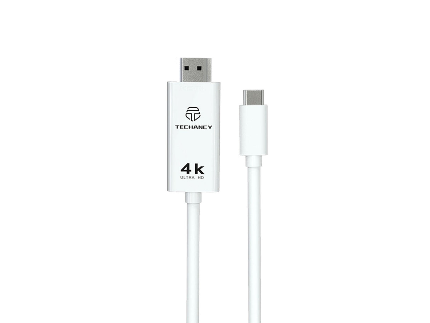 Fekete Techancy USB-C–HDMI kábel 1,8 m