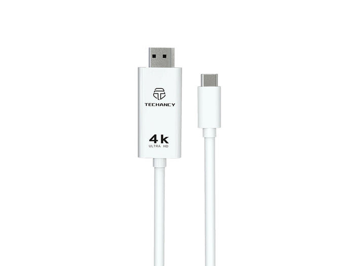 Fekete Techancy USB-C–HDMI kábel 1,8 m