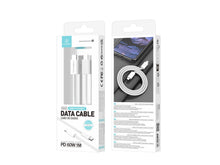 Techancy Cabo USB-C para USB-C TB4764 1M PD 60W, Trancado, Carga Rapida, Compativel com Telemoveis e Portateis, Branco-4