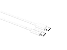 Fehér Techancy USB-C–USB-C gyorstöltő kábel