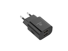 Fekete Techancy TA2790 fali töltő két USB-porttal és Lightning kábellel