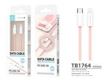 Rózsaszín Techancy USB-C–Lightning adatkábel