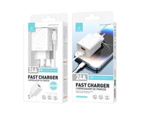 Fehér Techancy dupla USB töltő kábelkészlettel
