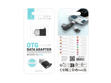 Techancy KK2102 fekete micro USB–USB-A OTG adapter