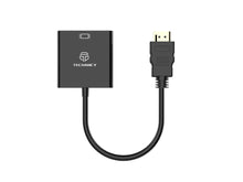 Fekete Techancy HDMI–VGA átalakító