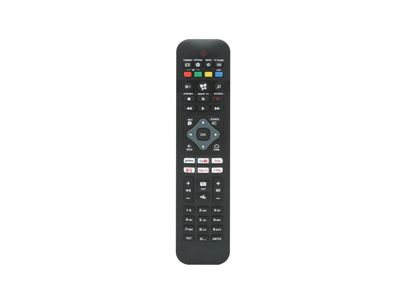 Fekete Techancy TU2414 távirányító Philips televíziókhoz