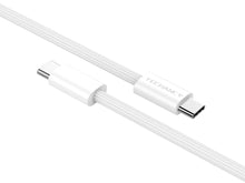 Techancy Cabo USB-C para USB-C TB4764 1M PD 60W, Trancado, Carga Rapida, Compativel com Telemoveis e Portateis, Branco-1