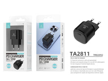 Fekete Techancy USB-C PD hálózati töltő