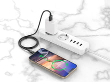 Fekete Techancy USB–Micro USB kábel 3 m hosszban