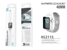Fehér Techancy szilikon óraszíj kijelzővédővel Apple Watch 40 mm-hez