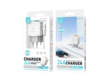 Fehér Techancy dupla USB-A fali töltő USB-C kábellel