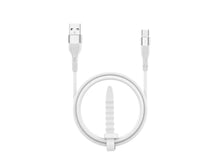 Fehér Techancy USB-A – USB-C adatkábel