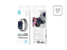 Ezüst Techancy mágneses fémszíj Apple Watch 49 mm-hez