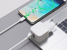 Fehér Techancy gyorstöltő USB-C kábellel