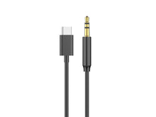 Fekete Techancy USB-C–3,5 mm audio kábel