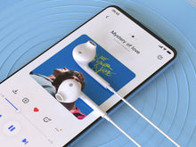 Fehér Techancy TD8085 vezetékes fülhallgató mikrofonnal