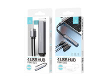 Szürke Techancy KT2902 USB-C hub 4 USB-porttal