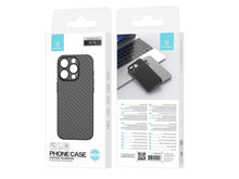 Fekete karbon hatású Techancy iPhone 15 telefontok