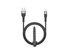 Fekete Techancy USB-A–Lightning adatkábel