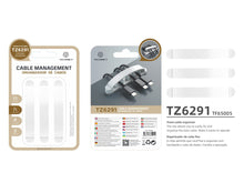 Fehér Techancy TZ6291 kábelrendező 3 darabos csomagban