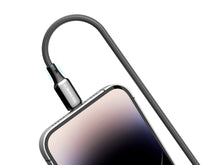 Fekete Techancy USB-C–Lightning kábel alumínium csatlakozóval