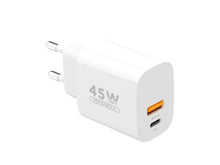 Fehér Techancy USB-A és USB-C hálózati töltő