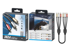 Fekete Techancy 3RCA–3RCA audiokábel