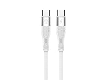 Fehér Techancy USB-C–USB-C gyorstöltő kábel