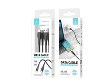 Fekete Techancy USB-A–USB-C töltő- és adatkábel